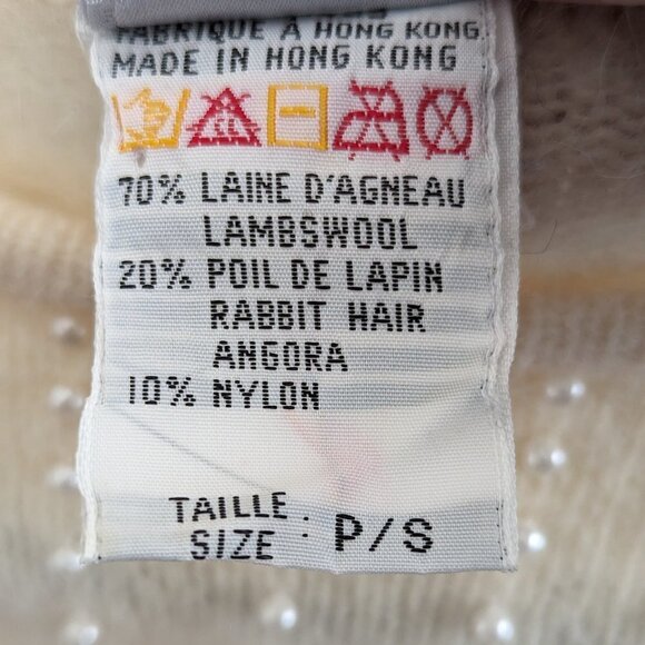 Vintage Rabbit Hair Angora pearl sweater - Picture 6 of 6
